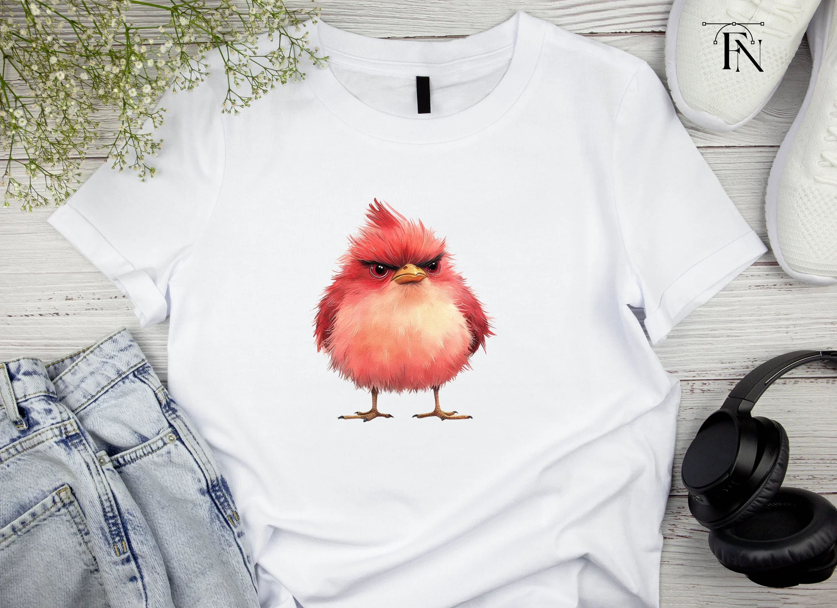 Angry Red Bird Illustration Clipart Bundle - Image 3