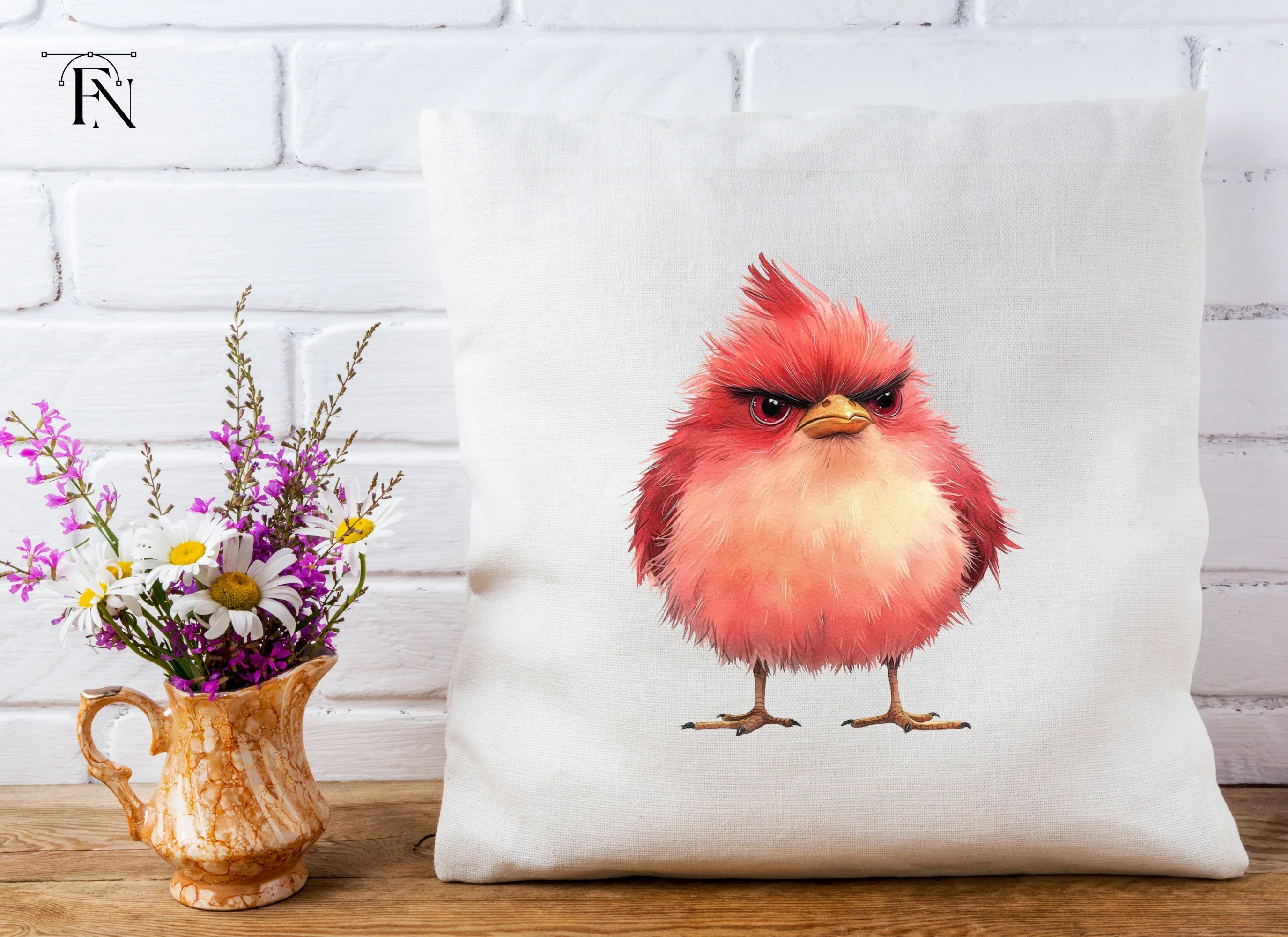 Angry Red Bird Illustration Clipart Bundle - Image 4