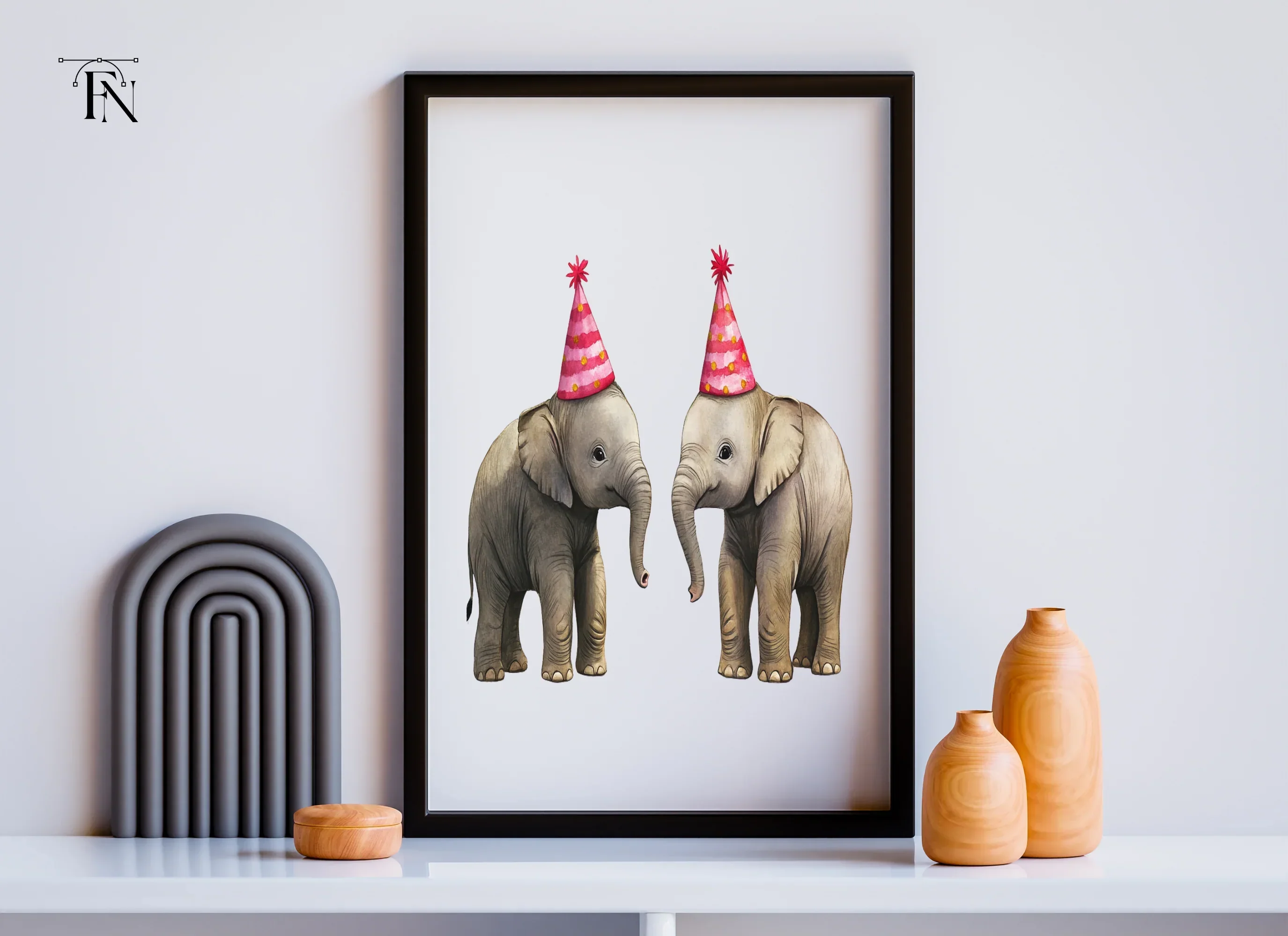 Baby Elephant Birthday Clipart Bundle - Image 5