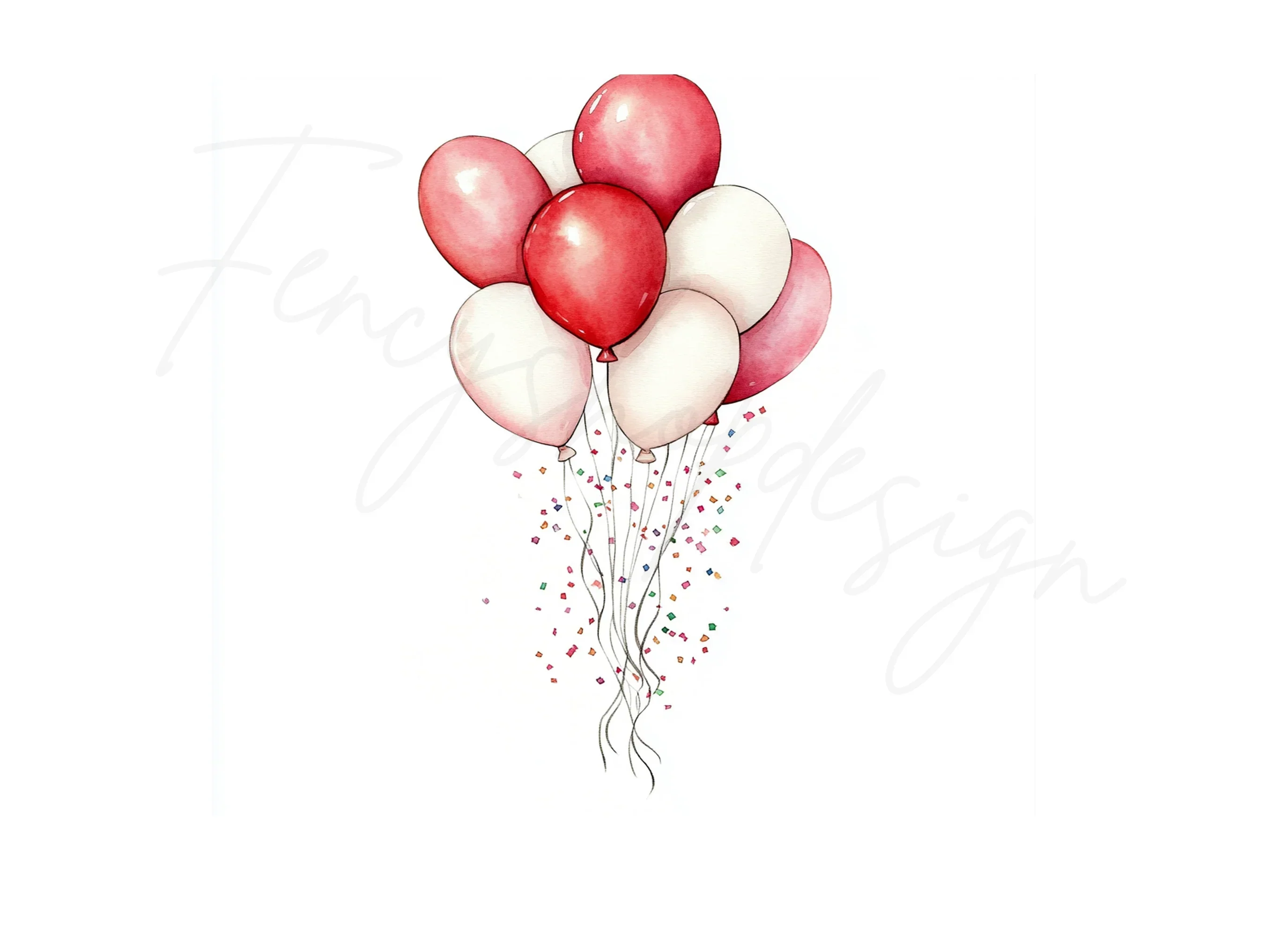Balloon Confetti Clipart Bundle - Image 3