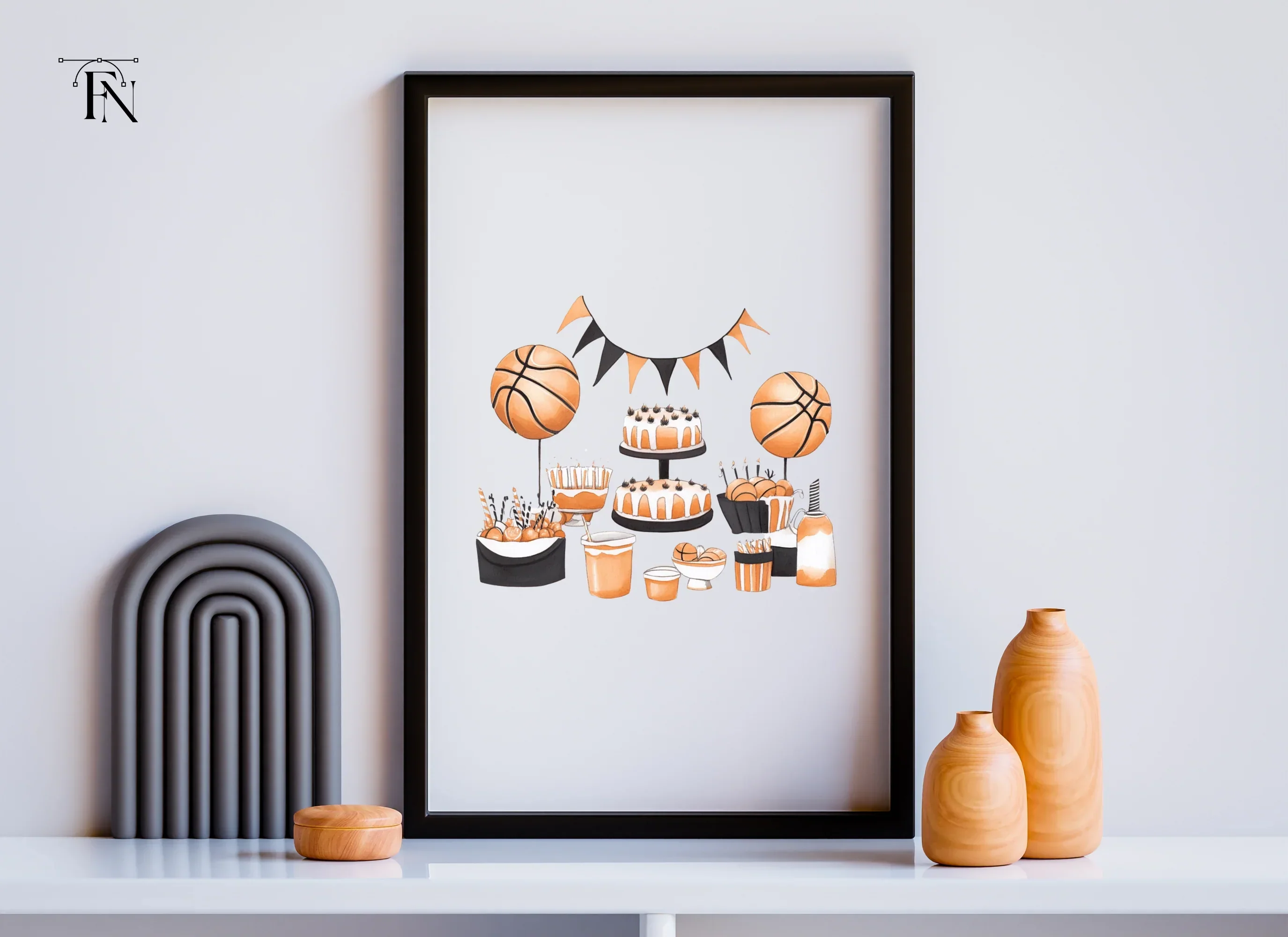 Basketball Party Elements Clipart Bundle - Image 5