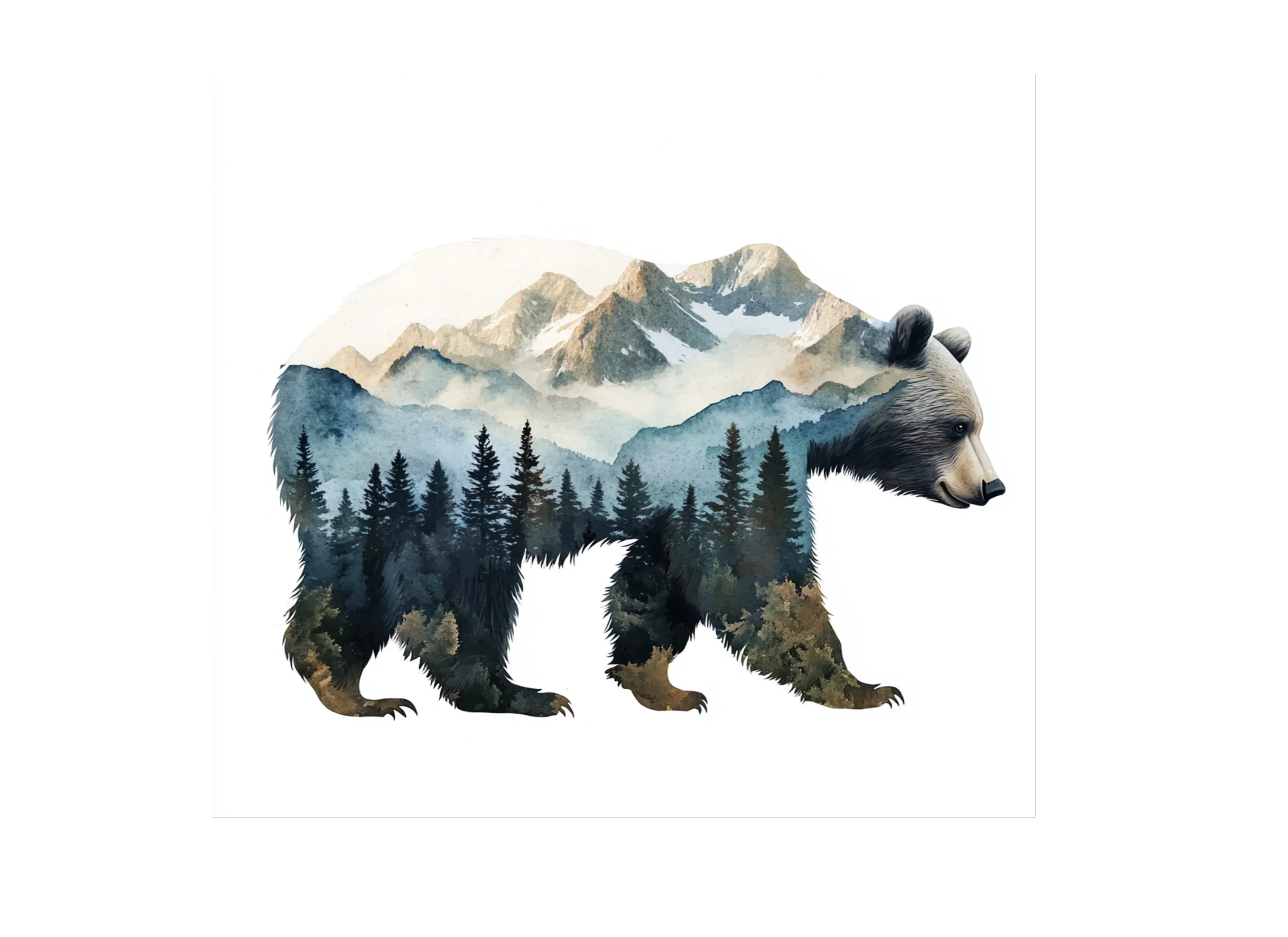 Bear Mountain Landscape Clipart Bundle - Image 3
