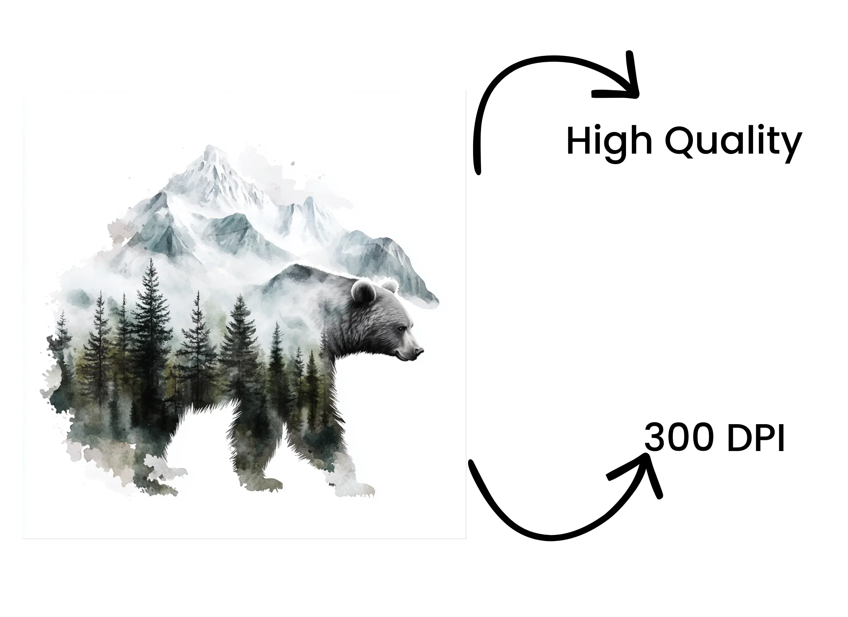 Bear Mountain Landscape Clipart Bundle - Image 4