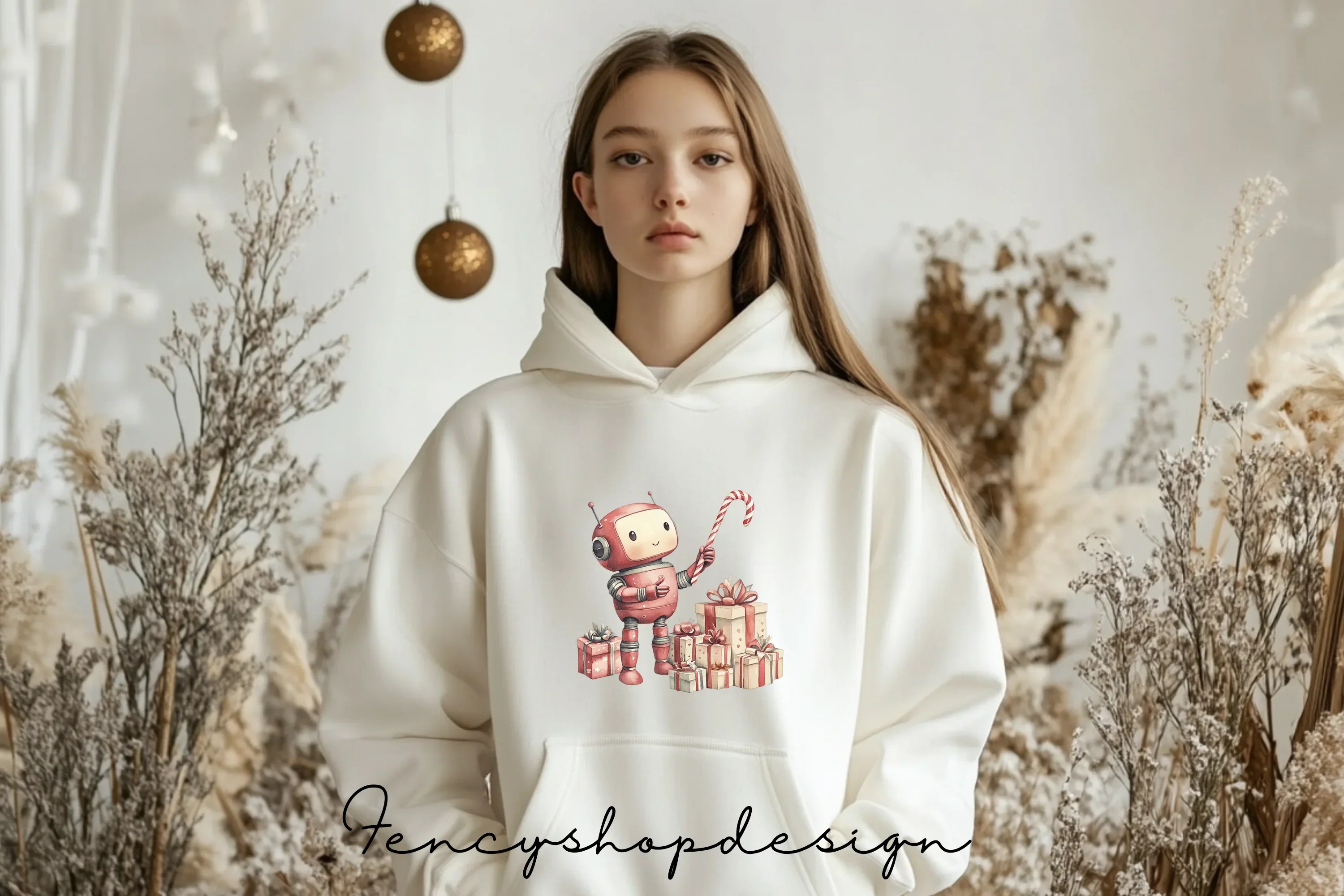 Christmas Robots Gift Exchange Clipart Bundle - Image 7