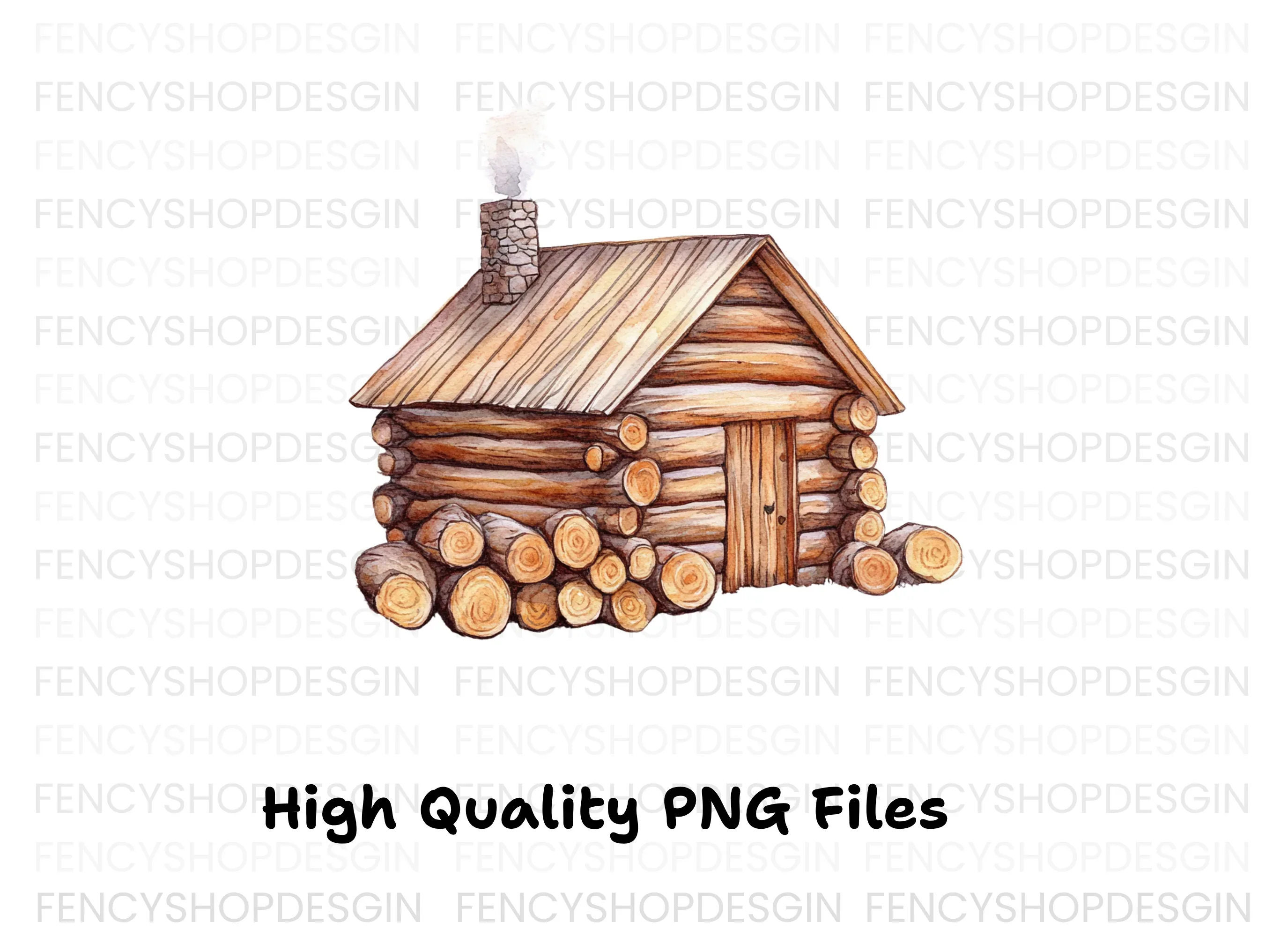 Cozy Log Cabin Clipart Bundle - Image 4