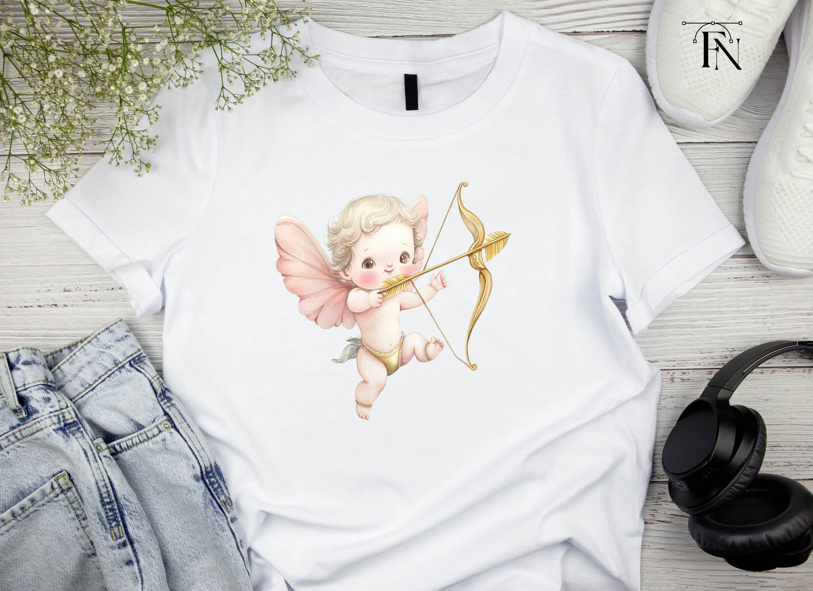 Cute Cupid Valentine Day Clipart Bundle - Image 3