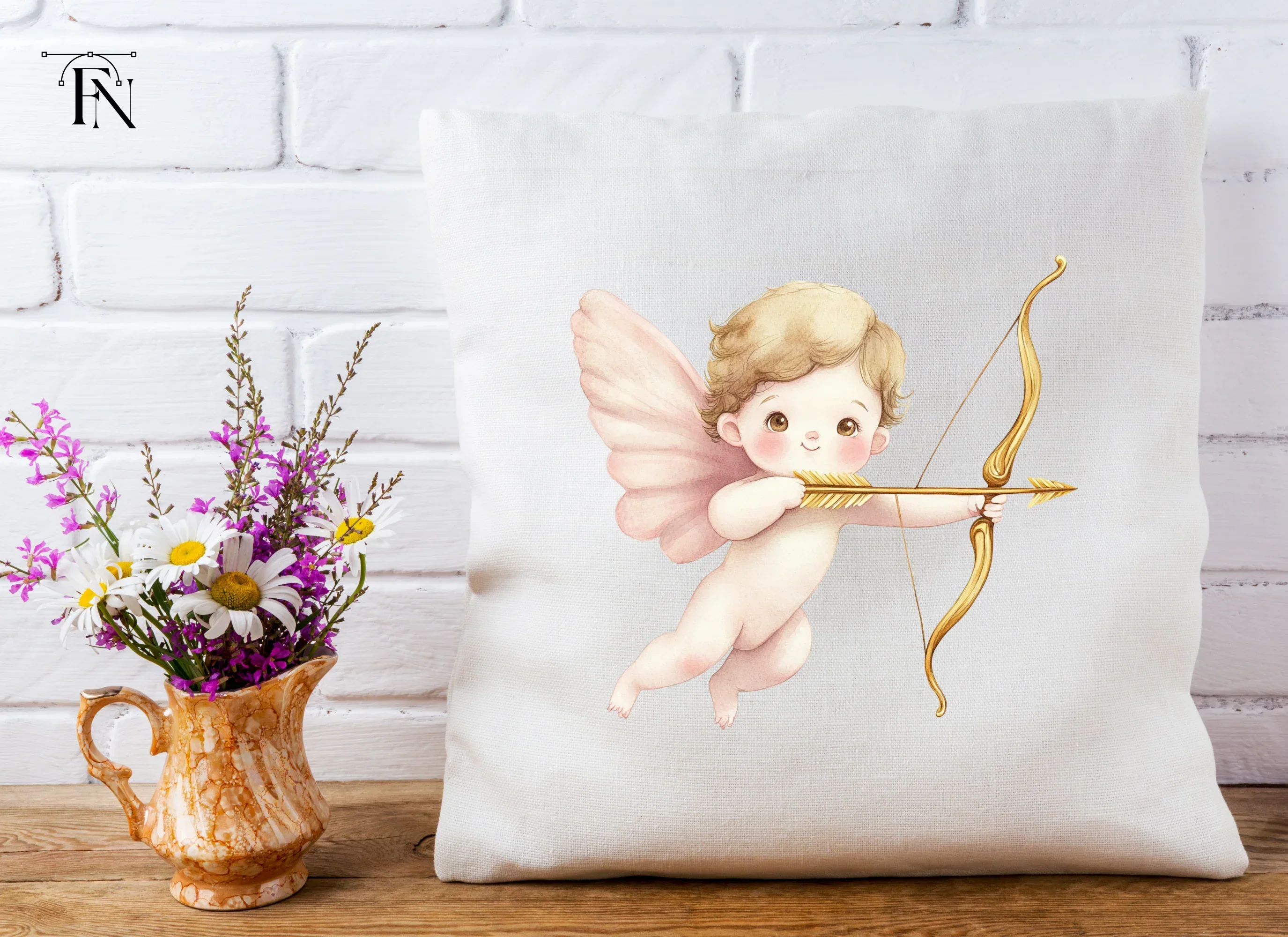 Cute Cupid Valentine Day Clipart Bundle - Image 4
