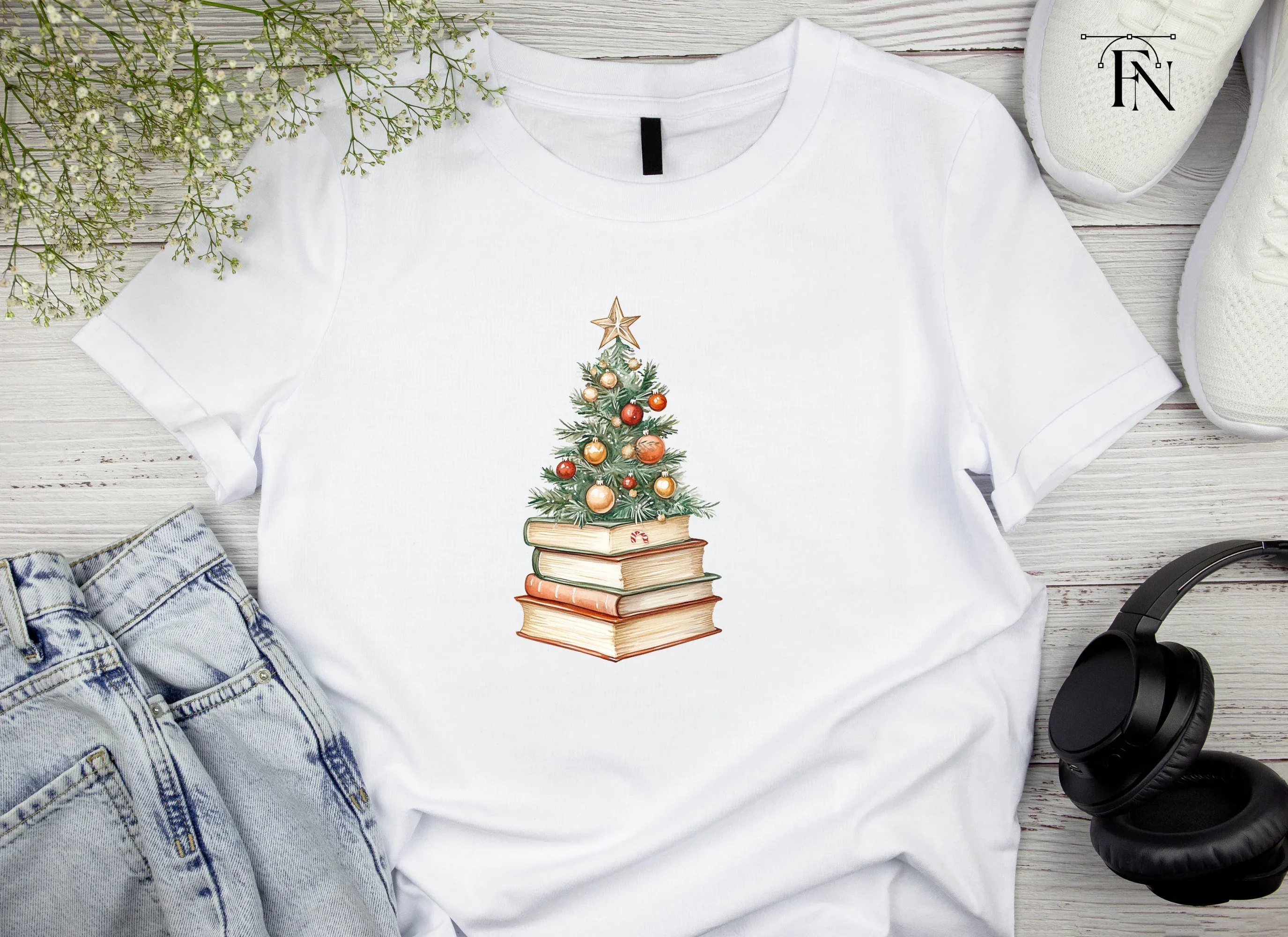 Festive Pine Christmas Trees Clipart Bundle - Image 3