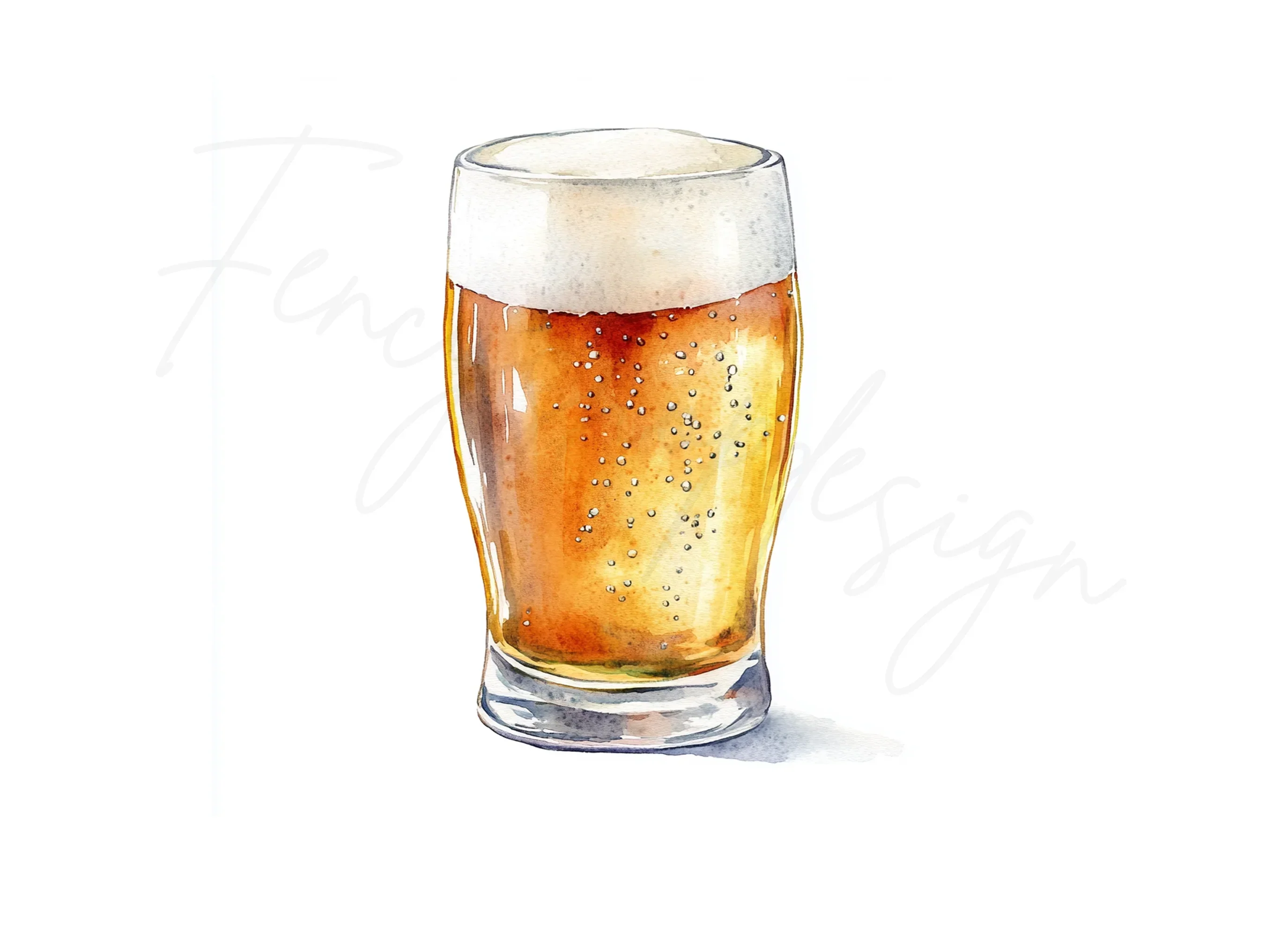 Golden Beer Glasses Clipart Bundle - Image 3
