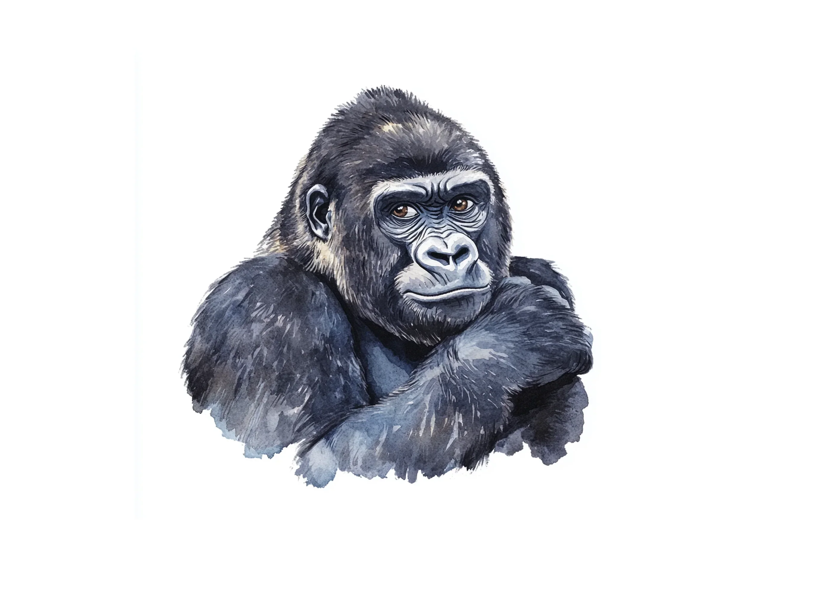 Gorilla Head Bust Clipart Bundle - Image 3