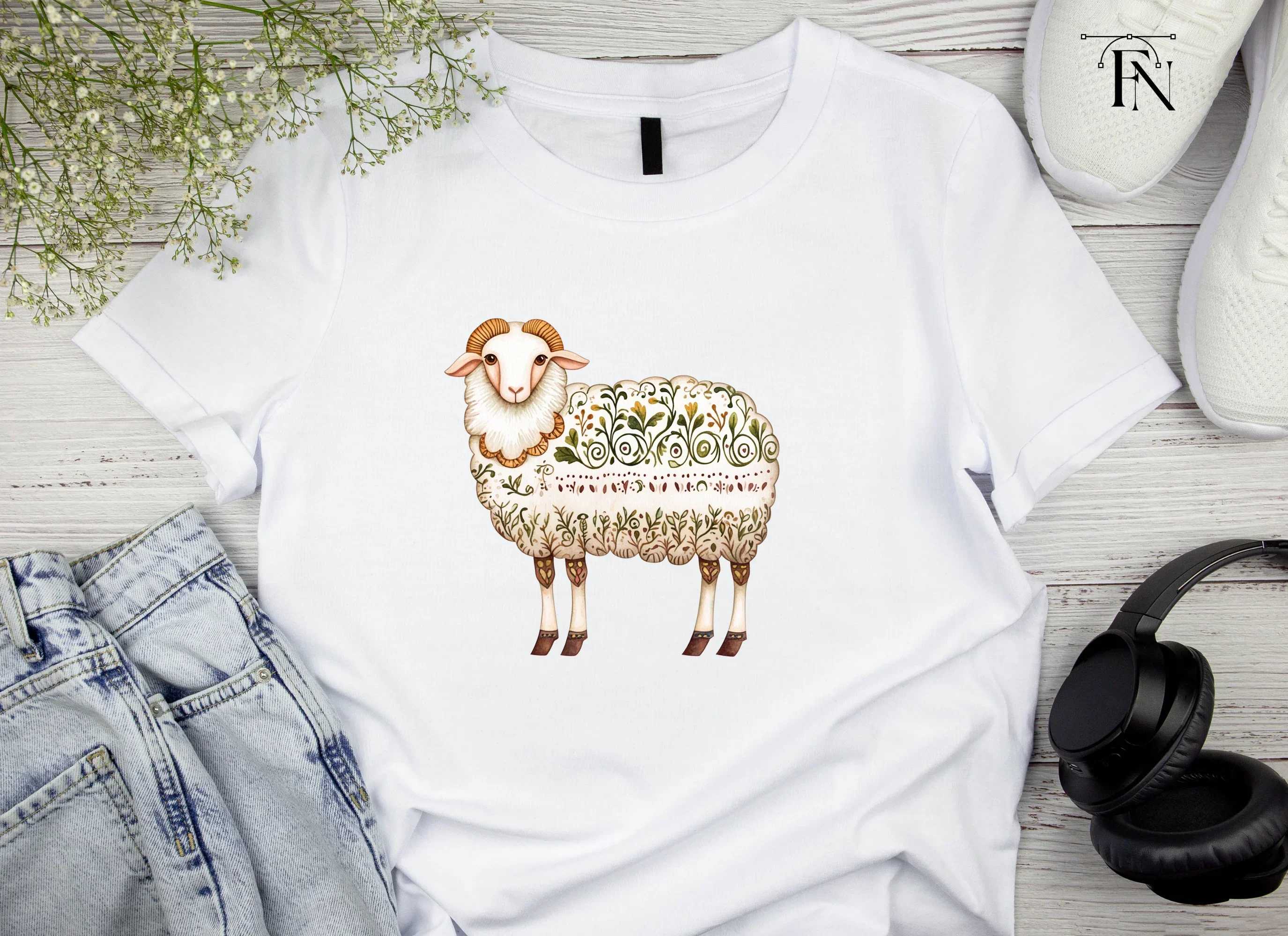 Intricate Patterned Sheep Clipart Bundle - Image 3