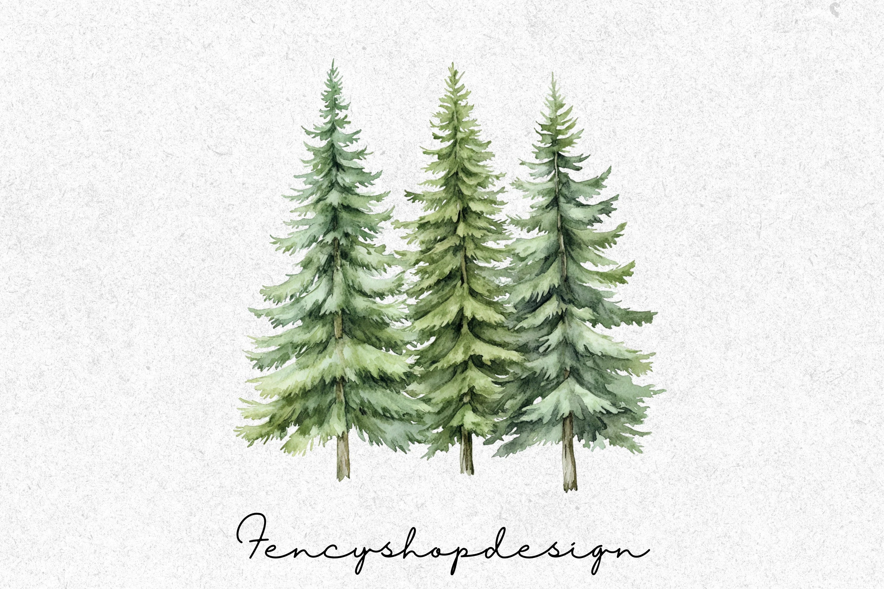 Pine Tree Forest Clipart Bundle - Image 4