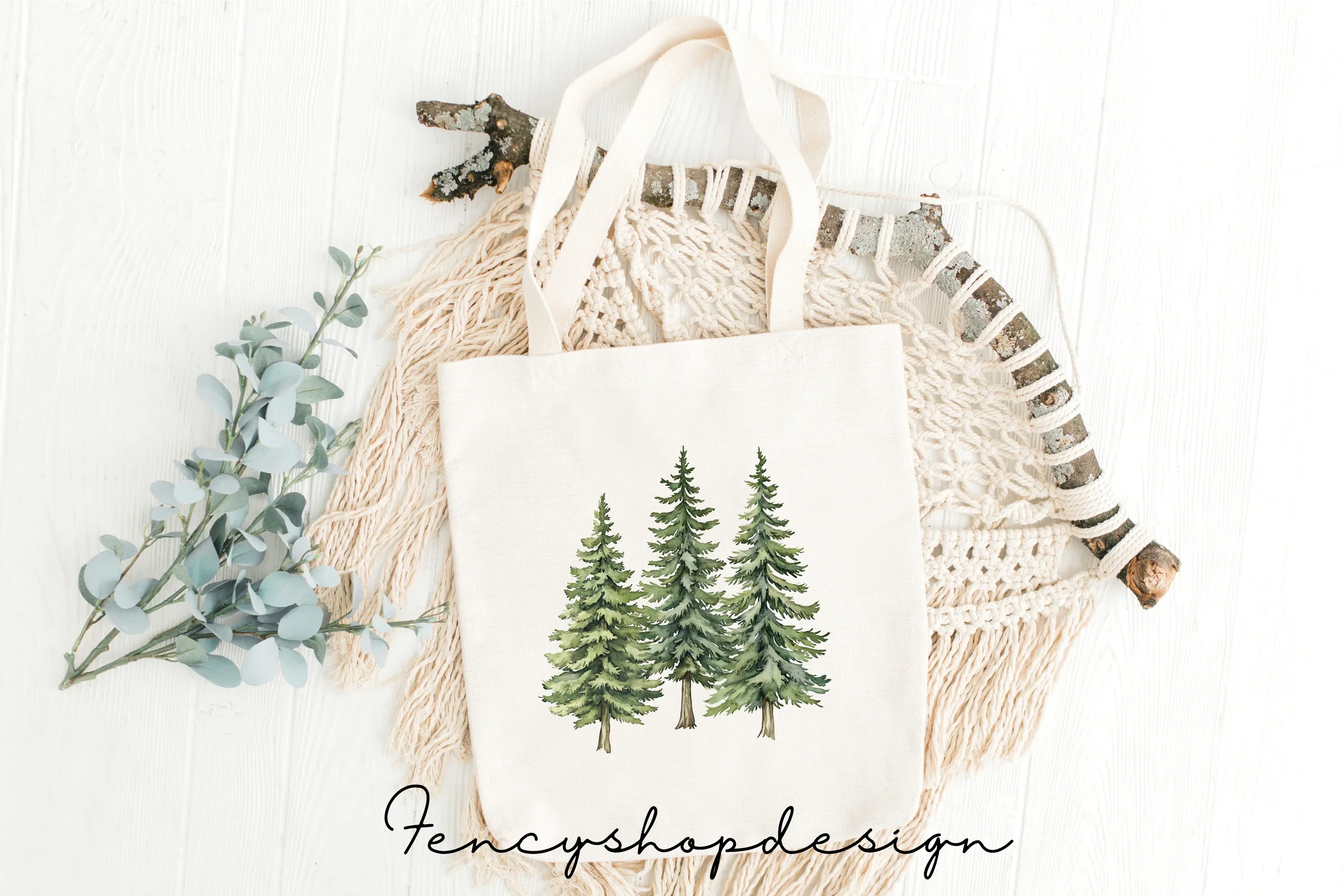 Pine Tree Forest Clipart Bundle - Image 8