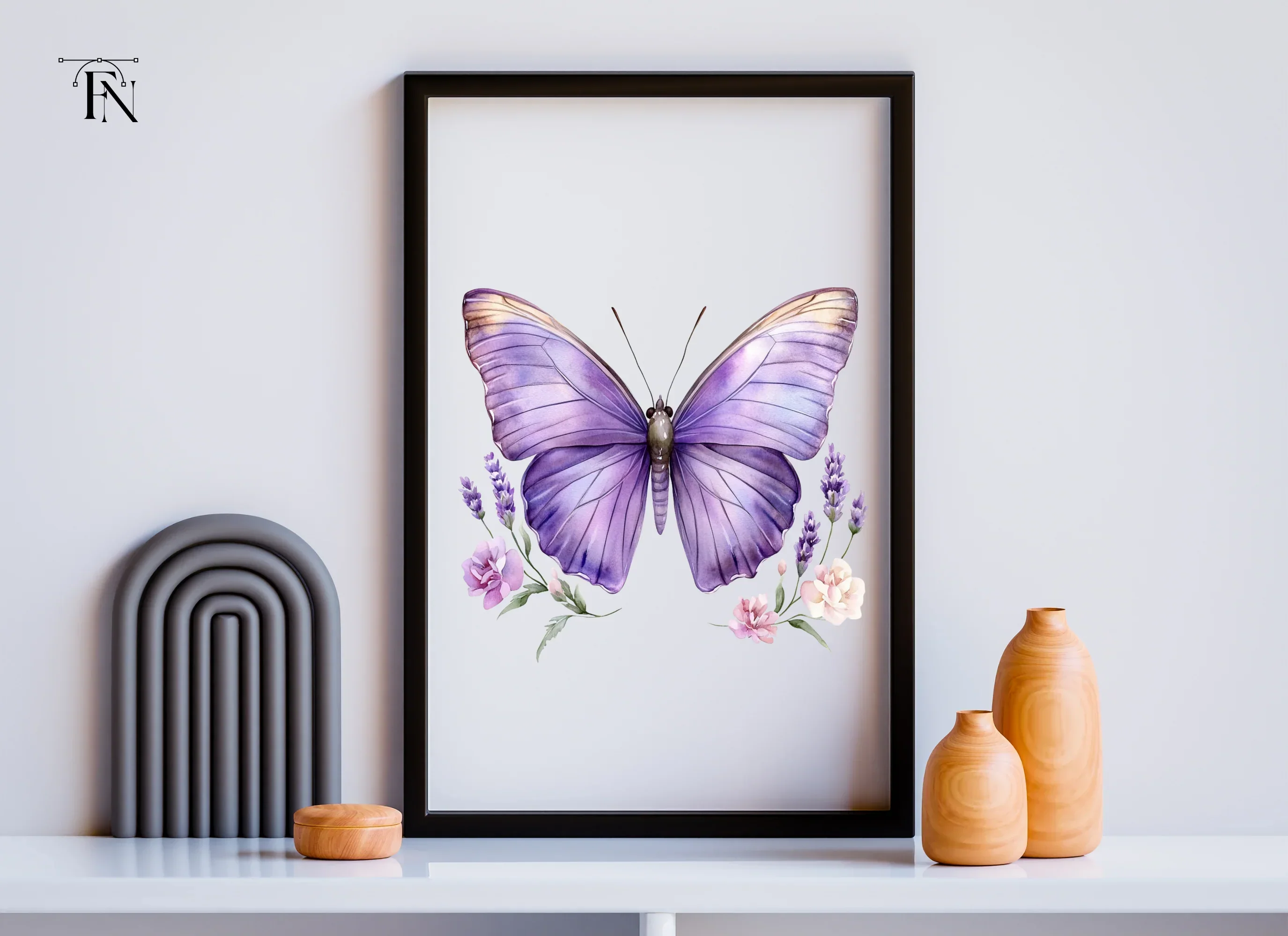 Purple Butterfly and Lavender Clipart Bundle - Image 6