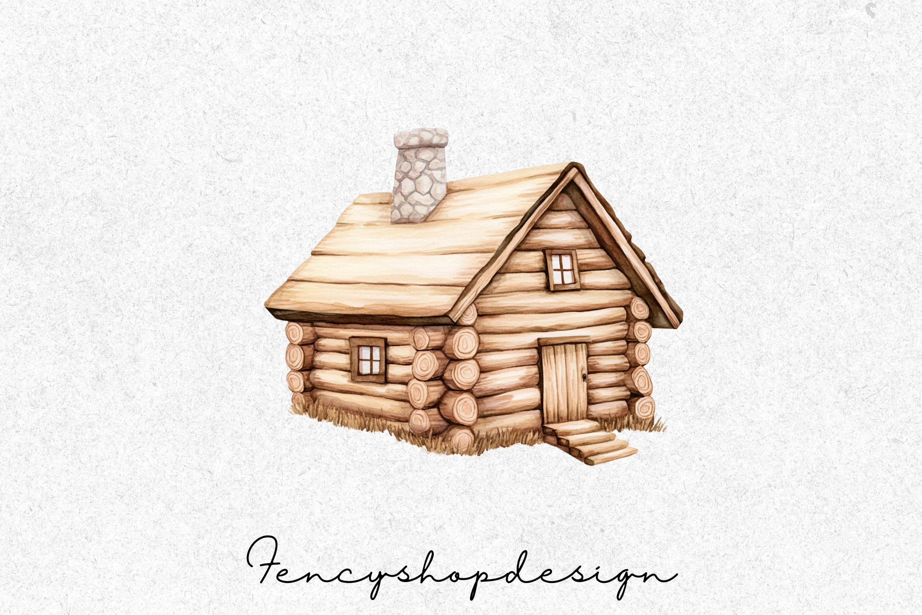 Rustic Log Cabin Clipart Bundle - Image 3