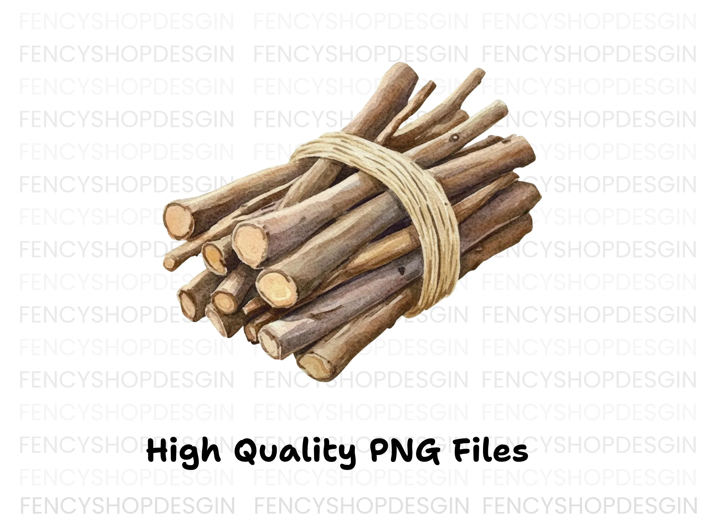 Rustic Wood Sticks Clipart Bundle - Image 3