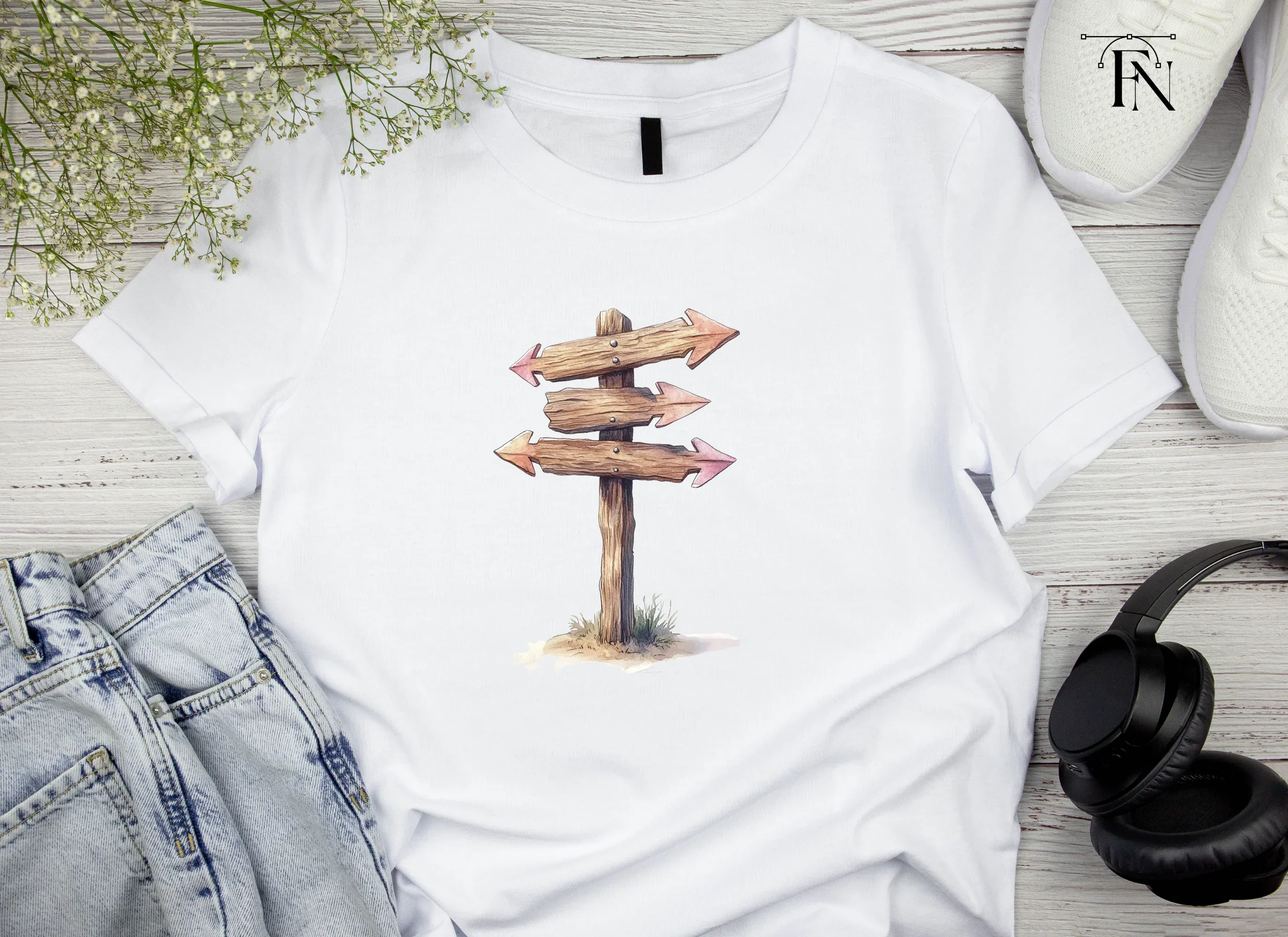 Rustic Wooden Arrow Signpost Clipart Bundle - Image 4