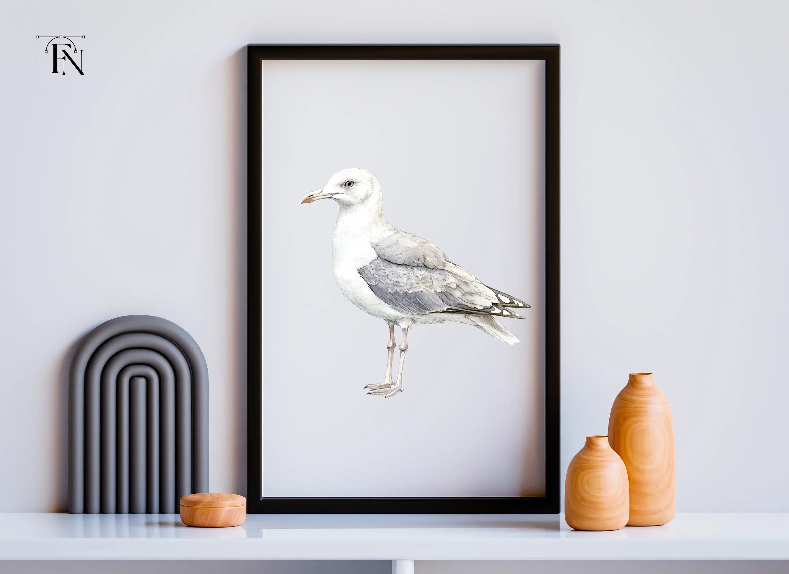 Seagull Side View Clipart Bundle - Image 5