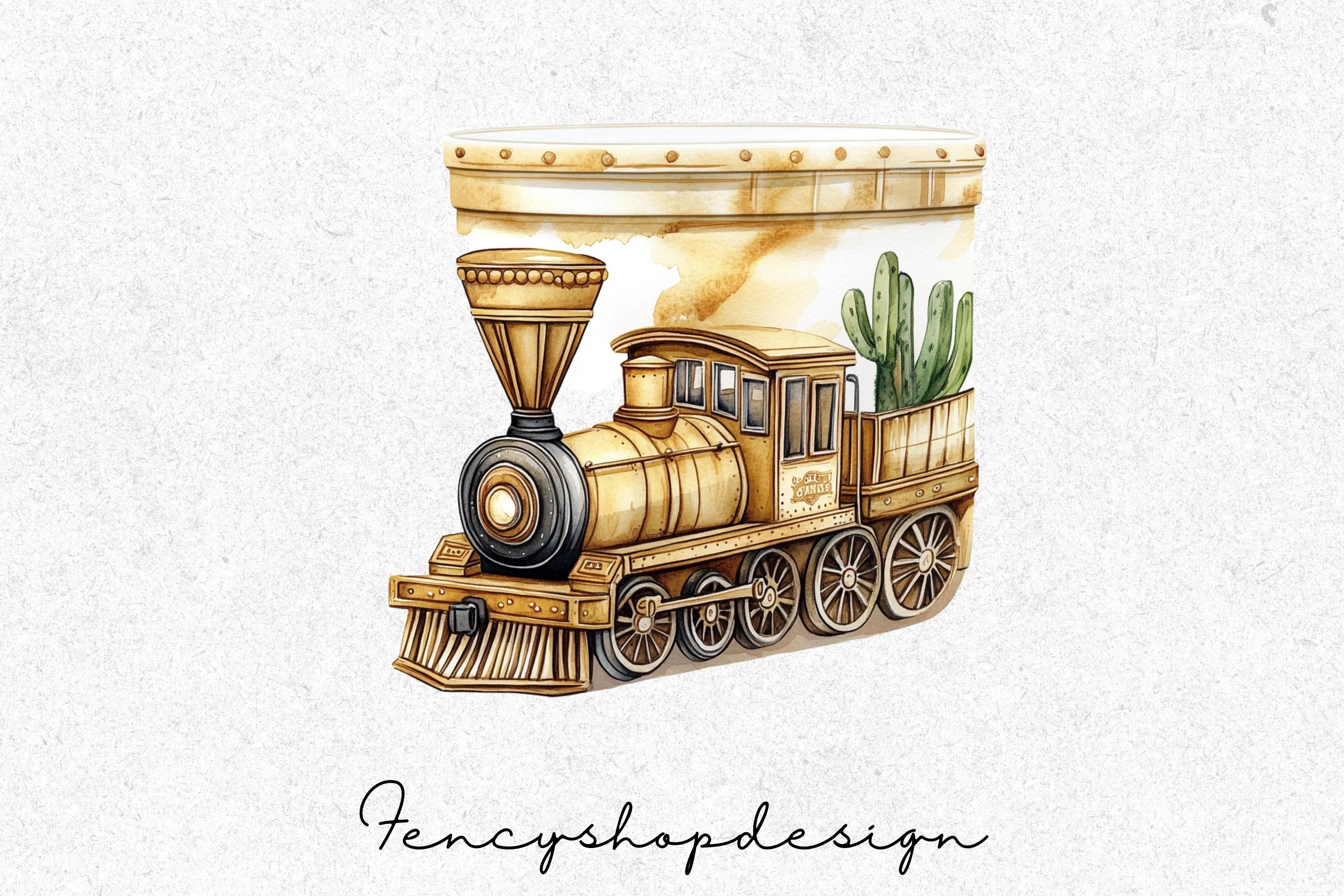 Vintage Train Clipart Bundle - Image 4